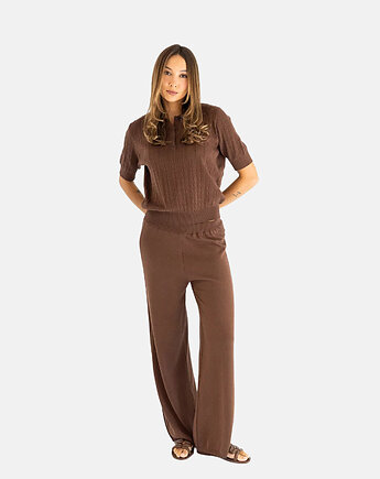 Bluzka Polo Crochet Brąz, MKTP