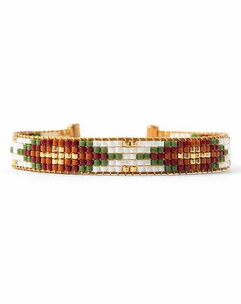 Bransoletka ETNO - boho - koraliki Miyuki, Greenmoon Handmade