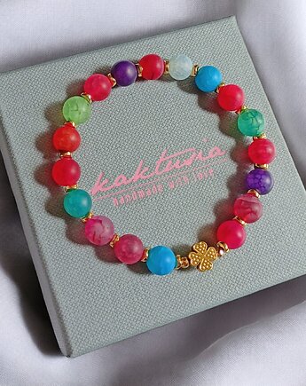 Na szczęście :: agat multicolor i czterolistna koniczynka, kaktusia