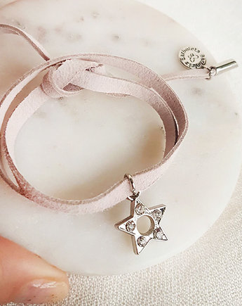 Bransoletka zamszowa z gwiazdką, barboleta