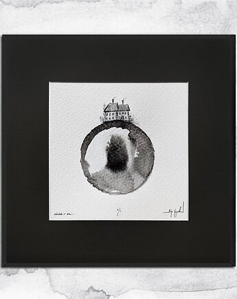 UNIKAT - oprawiona w ramę akwarela (domek 5), Maja Gajewska