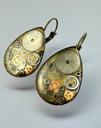 KOLCZYKI - łezki (golden) III, DROBINY CZASU