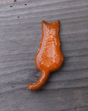 Ceramiczny magnes kot rudy, Gliniana Koniczynka