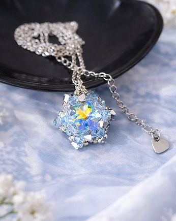 Błękitny Naszyjnik "Crystal Vitrail Maxima" z Kryształów Preciosa, STAGHORN