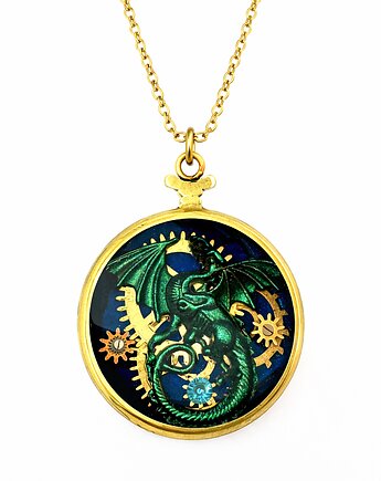 WISIOR - Dragon green & Zodiac sun (Old Base) (handmade), DROBINY CZASU