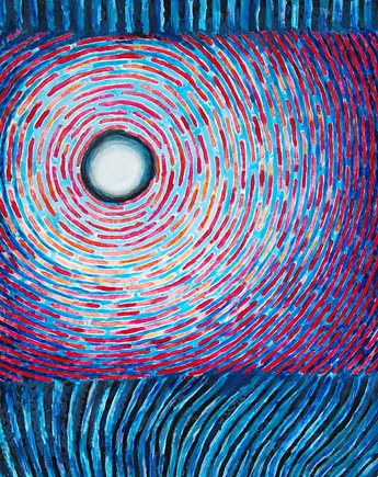 Duży obraz olej na płótnie abstrakcja postimpresjonizm kula pulsujaca, alice oil on canvas
