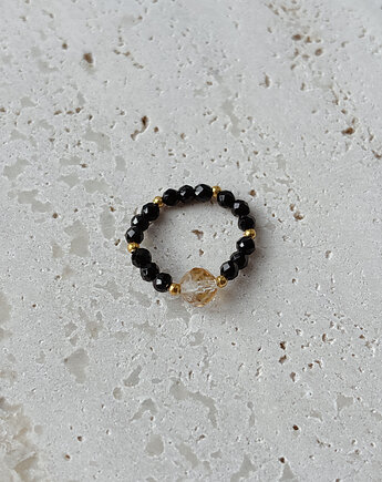 Pierścionek elastyczny Cytryn, Chmolowska Jewellery