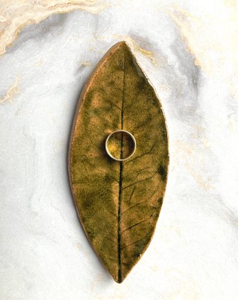 Ceramiczna podstawka Oliwkowy Liść, annaflora