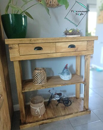 Regał Vintage, retro z 2 szufladami, PiorunowoSzafa