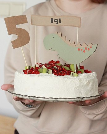 Topper na tort z dinozaurem. Iprezozaursu Rex, papierkarnia