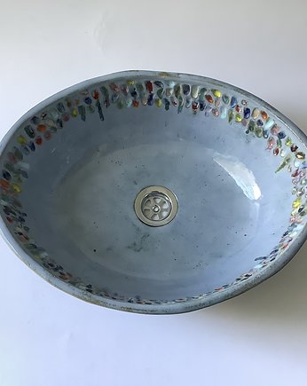 Ceramiczna błękitna umywalka Błękitna niebo, Ceramystiq