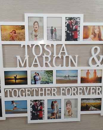 Multirama ramka na zdjęcia z napisem  imiona Forever Together 20 zdj 15x10, Wajdrew