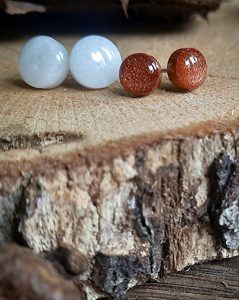 Kolczyki w parze, bordo/perła, Figa handmade accessories