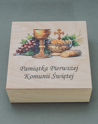 Eleganckie Pudełko na Różaniec z Twoją Dedykacją I Komunia Św., Yamira Art Studio