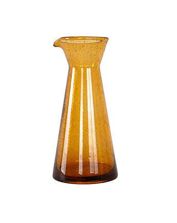 Karafka szklana bursztynowa, duński design, lata 70, produkcja: Dania, Przetwory design