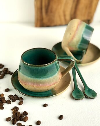 Zestaw dla dwojga filiżanka ceramiczna - Rajska plaża