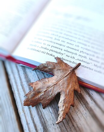 Wisior Liść miedziany Klon Czerwony IV