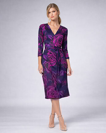 Monica Magic Rose - sukienka kopertowa, milita nikonorov