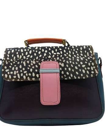 Torebka damska klasyczna skórzana z rączką regulowany pasek OLIVKA, Olivka Warsaw