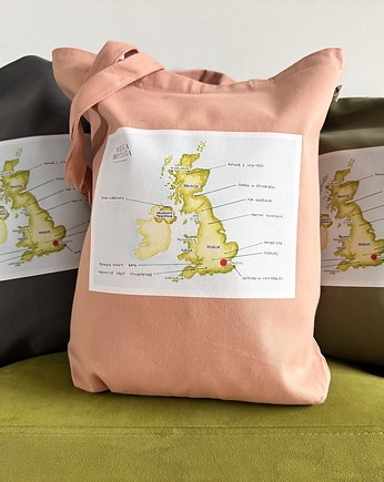 Torba Everyday Great Britain - róż, Travelling Art