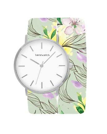 Zegarek damski wiązany - Spring Flourish - Tarcza Srebrna, Bandwatch