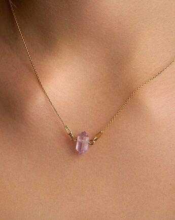 Naszyjnik z kamieniem ametystem- srebro 925 pozłacane, Coccola JEWELLERY