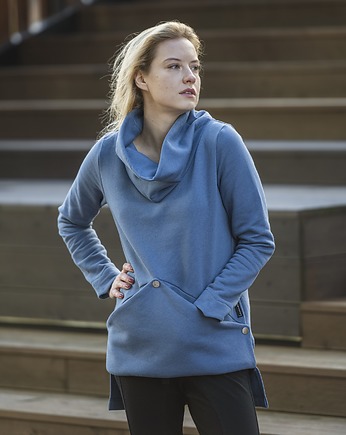 Bluza KANGURKA niebieski jeans, lemme