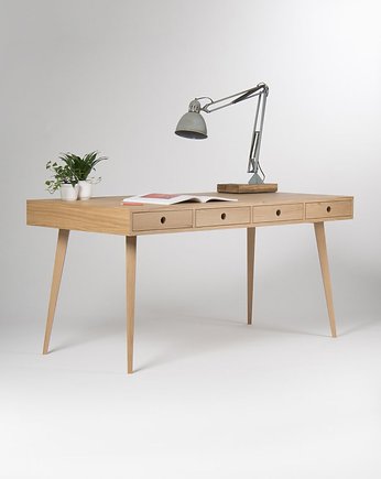 Duże biurko z 4 szufladami, mid century, 160x75, Mo Woodwork