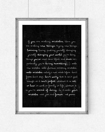 Plakat if you are making mistakes...A3, wejustlikeprints