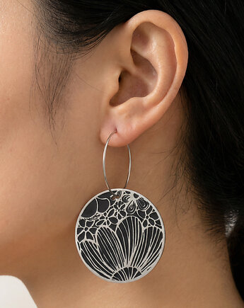 Duże kwiatowe kolczyki koła, Wierzbanowska