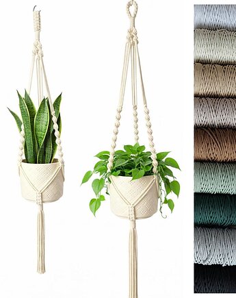 ZESTAW: 2x Kwietnik,  makramy na doniczki  dł.95 i 115cm, ACTP