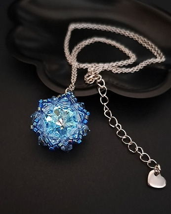 Niebieski Naszyjnik "Aqua Bohemica Maxima" z kryształami Preciosa, STAGHORN