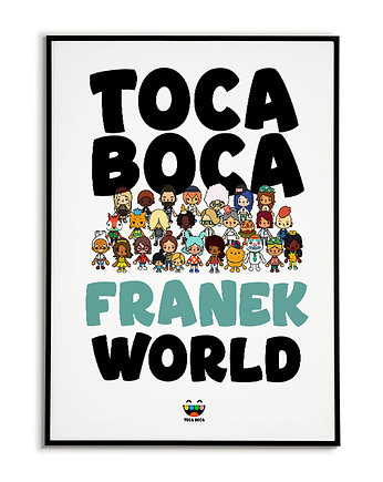 Plakat METRYCZKA z imieniem dziecka TOCA BOCA, Bajkowe Obrazki
