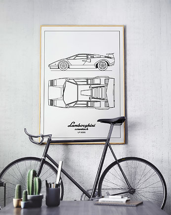 Plakat Legendy Motoryzacji - Lamborghini Countach , Peszkowski Graphic