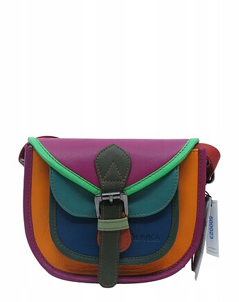 Torebka damska listonoszka skórzana regulowany pasek kolorowa OLIVKA, Olivka Warsaw