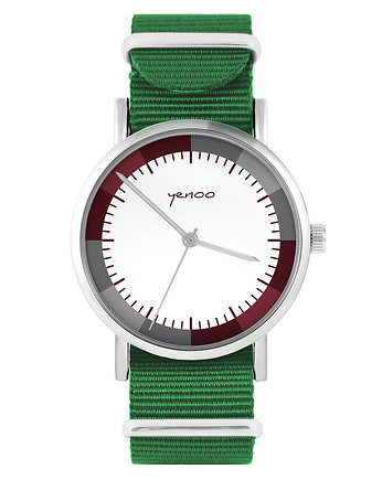 Zegarek - Classic Wine - zielony, nylonowy, OSOBY - Prezent dla kolegi