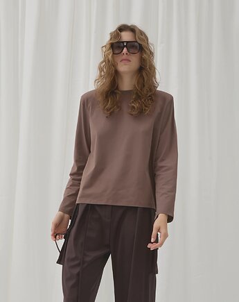 Longsleeve Art cacao z poduchami, Patchouli