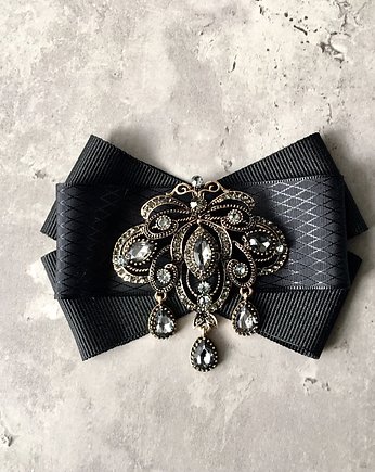 Brosza z Ogromnym koronkowym kamieniem Glamour, Pudrowy Różowy