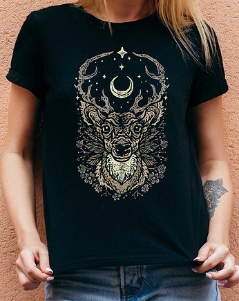 Koszulka damska organiczna Majestic deer, ART ORGANIC