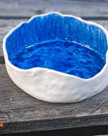 Miseczka ,,oko wody" - porcelana, Dzika Ceramika
