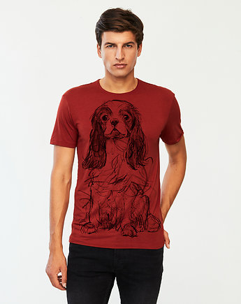 Cavalier Dog no.2 Men's T-shirt marsala, SELVA
