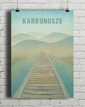 Karkonosze - plakat z górami - fine art, minimalmill