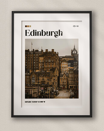 Minimalistyczny plakat Edynburg Szkocja - Do salonu, sypialni, biura, DAPIDOKA