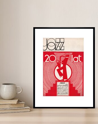 Plakat Oprawiona okładka czasopisma JAZZ z 1976, aut. Andrzej Krajewski, RiskyWalls