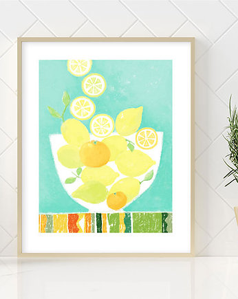 Plakat dekoracyjny do kuchni, cytryny, Dekorando
