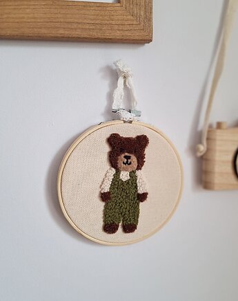 Miś dekoracja ścienna- neutralna ozdoba do pokoju niemowlaka, Nataly Atelier