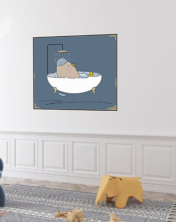 GRAFIKA NA PŁÓTNIE - Pani Jajko bierze kąpiel, Ravenart