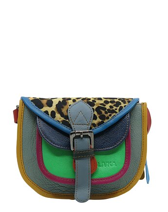 Torebka damska listonoszka skórzana regulowany pasek kolorowa OLIVKA, Olivka Warsaw