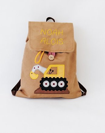 Personalizowany plecak przedszkolaka z koparką, Enitka Sweet Baby Room