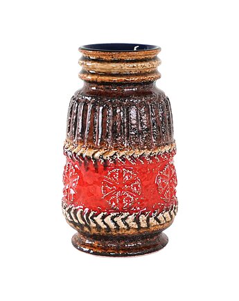 Wazon ceramiczny, niemiecki design, lata 60, produkcja: West Germany, Przetwory design